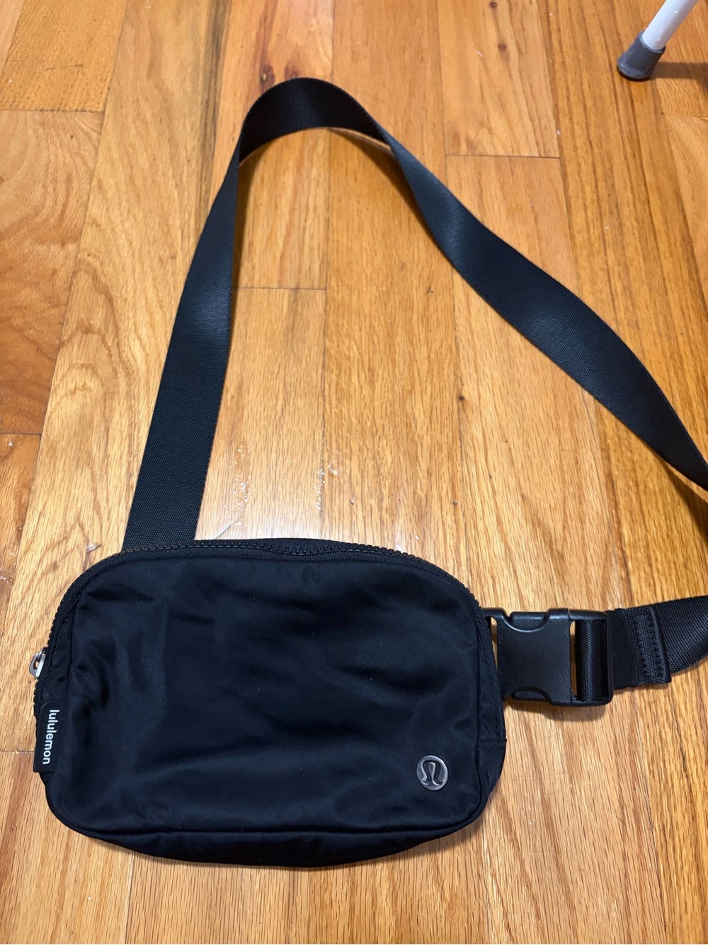 lululemon athletica Black Nylon Belt Bag with Adjustable Strap